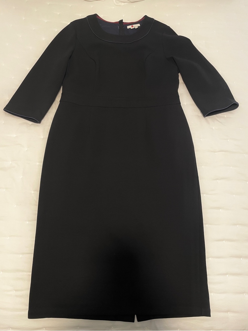 Boden Mia Ottoman Black Sheath Dress - Women 14L